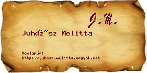 Juhász Melitta névjegykártya
