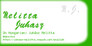 melitta juhasz business card
